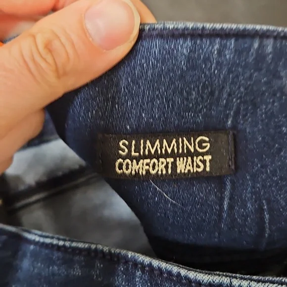 DG2 Women's Pull On Dark Blue Flare Jeans Size XL Casual Y2k Slimming High Rise - Picture 6 of 9